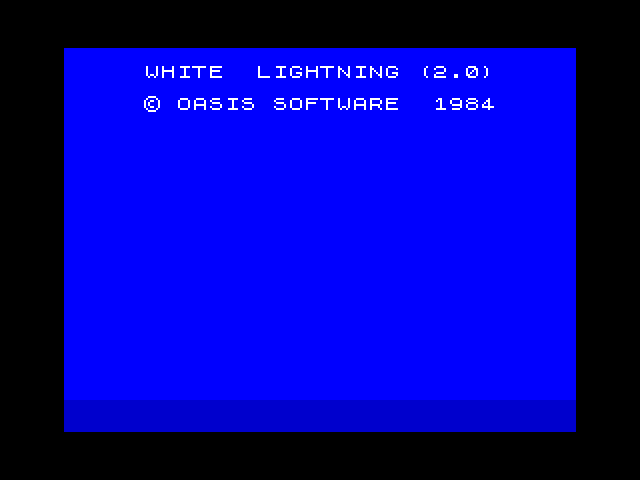 White Lightning by Oasis Software